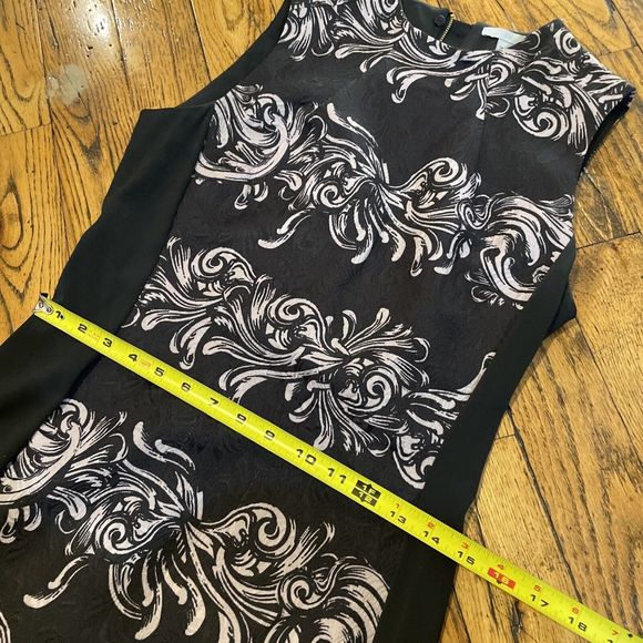 H&M Sleeveless Black Pencil Size 10 Body Con Dress y2k Pattern - Picture 7 of 15